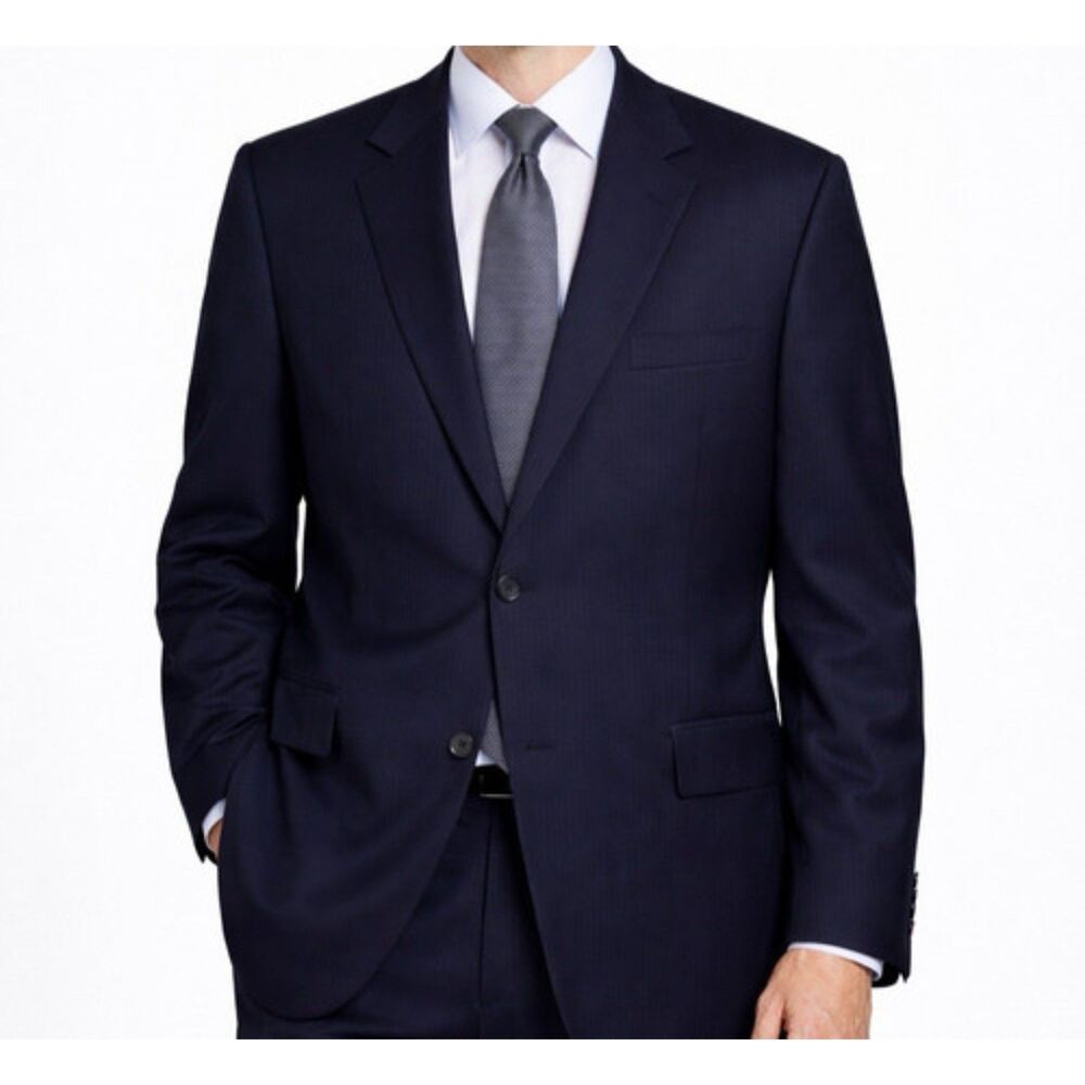 Brooks Brothers Saxxon 1818 Madison Jacket Mens 40R Navy Wool Blazer Made In USA
